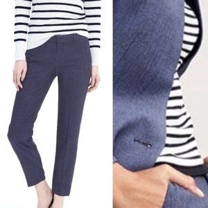 Banana Republic Avery Navy Lightweight Wool Pants